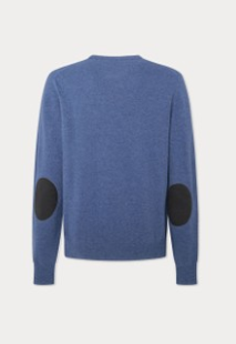 Blauwe ronde hals pullover Hackett - HM703246/564