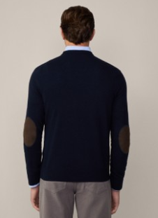 Navy ronde hals pullover Hackett - HM703246/582