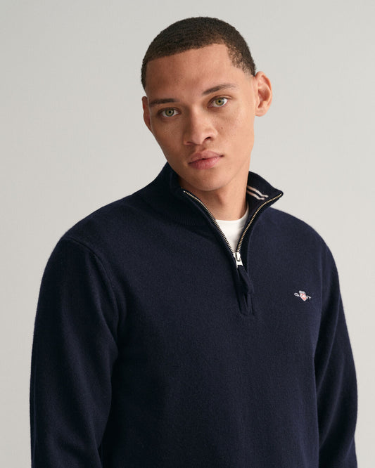 Navy woolen half zip pullover Gant - 87213/410